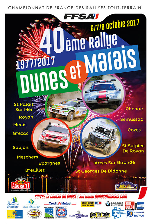 affiche Rallye Dunes et Marais 2017