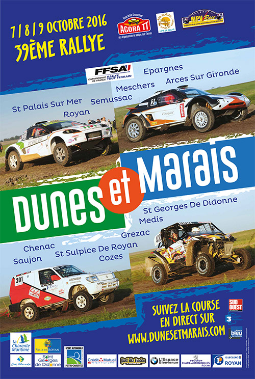 affiche Rallye Dunes et Marais 2016
