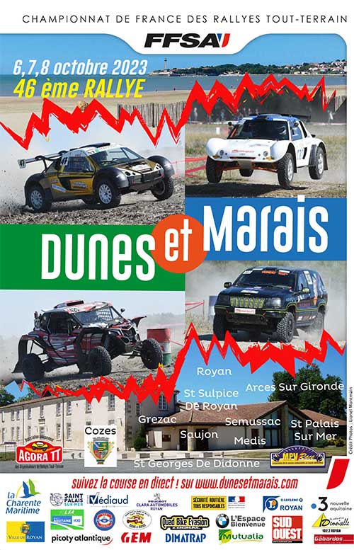 affiche Rallye Dunes et Marais 2023