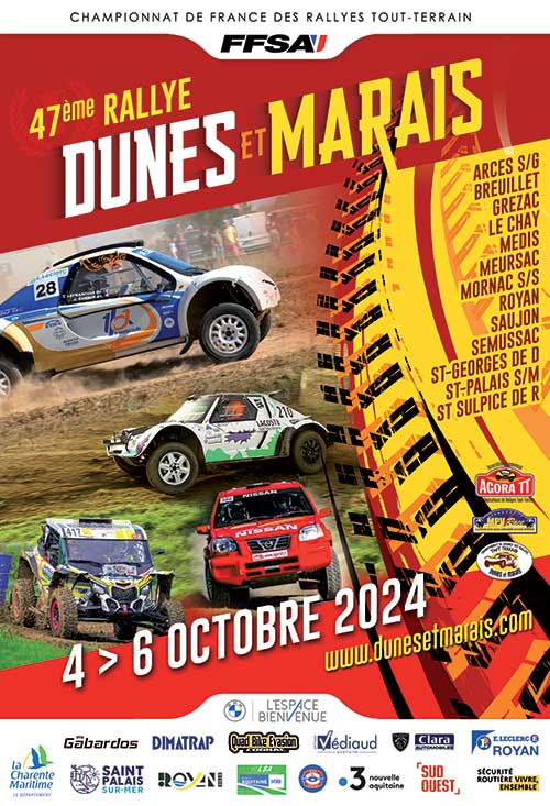 affiche Rallye Dunes et Marais 2024