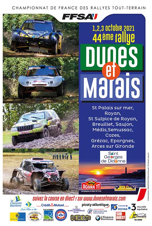 affiche Rallye Dunes et Marais 2021
